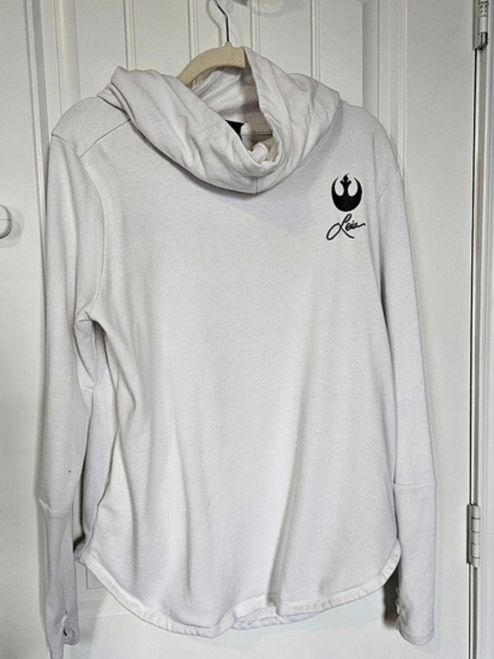 Star Wars White Cowl Neck Hoodie Like New